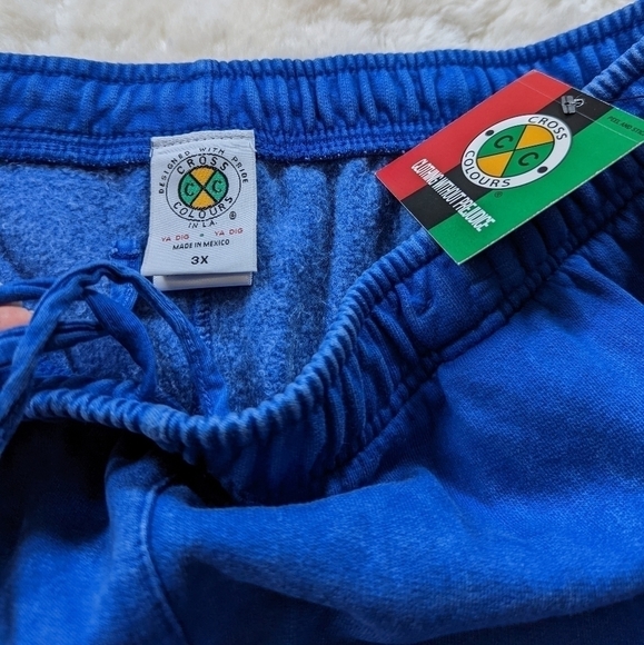 cross COLOURS blue sweat shorts 3x - Picture 5 of 9